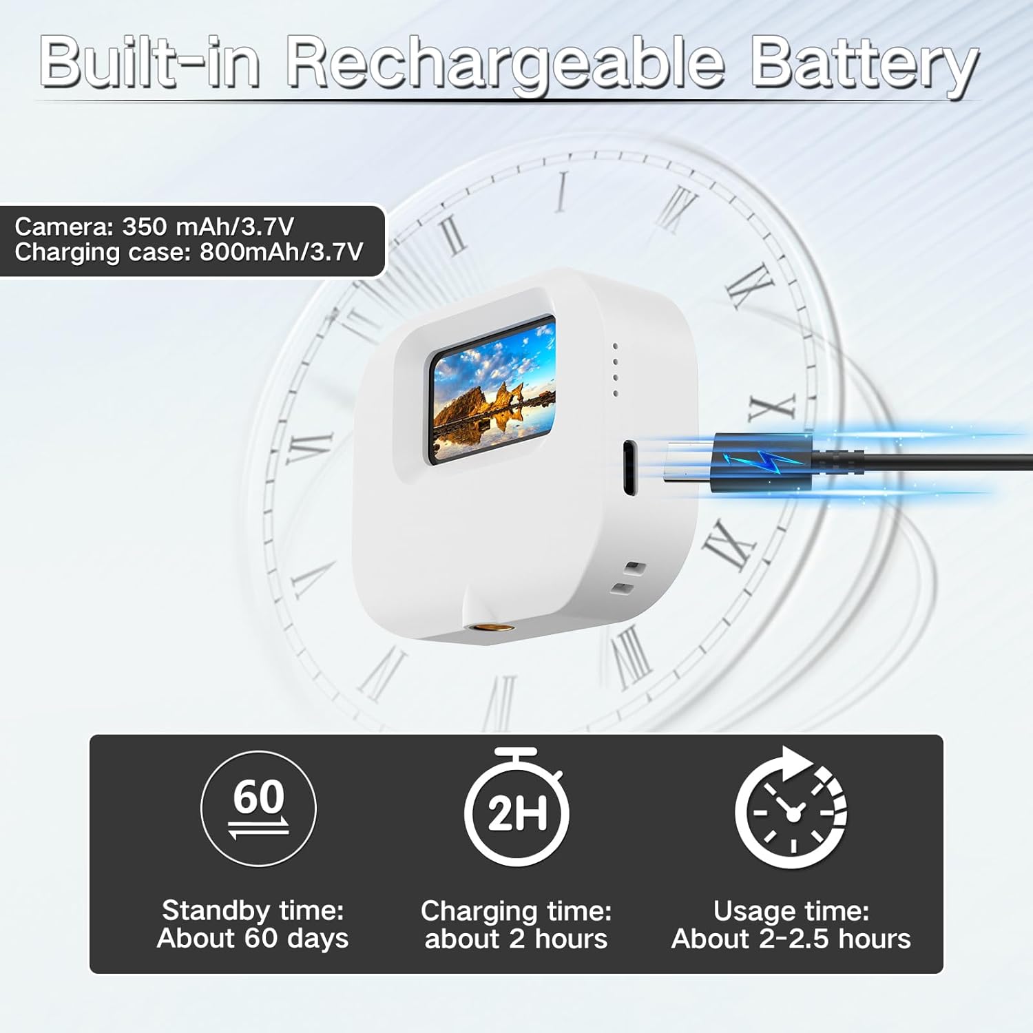 Body Camera, Thumb Action Camera HD 1080P Video Recorder, Small POV Camcorder with Motion Detection, 1.47'' Screen Magnetic Sports Cam Wireless Charging Case, Mini Body Cam for Pets/Cycling/Vlogging